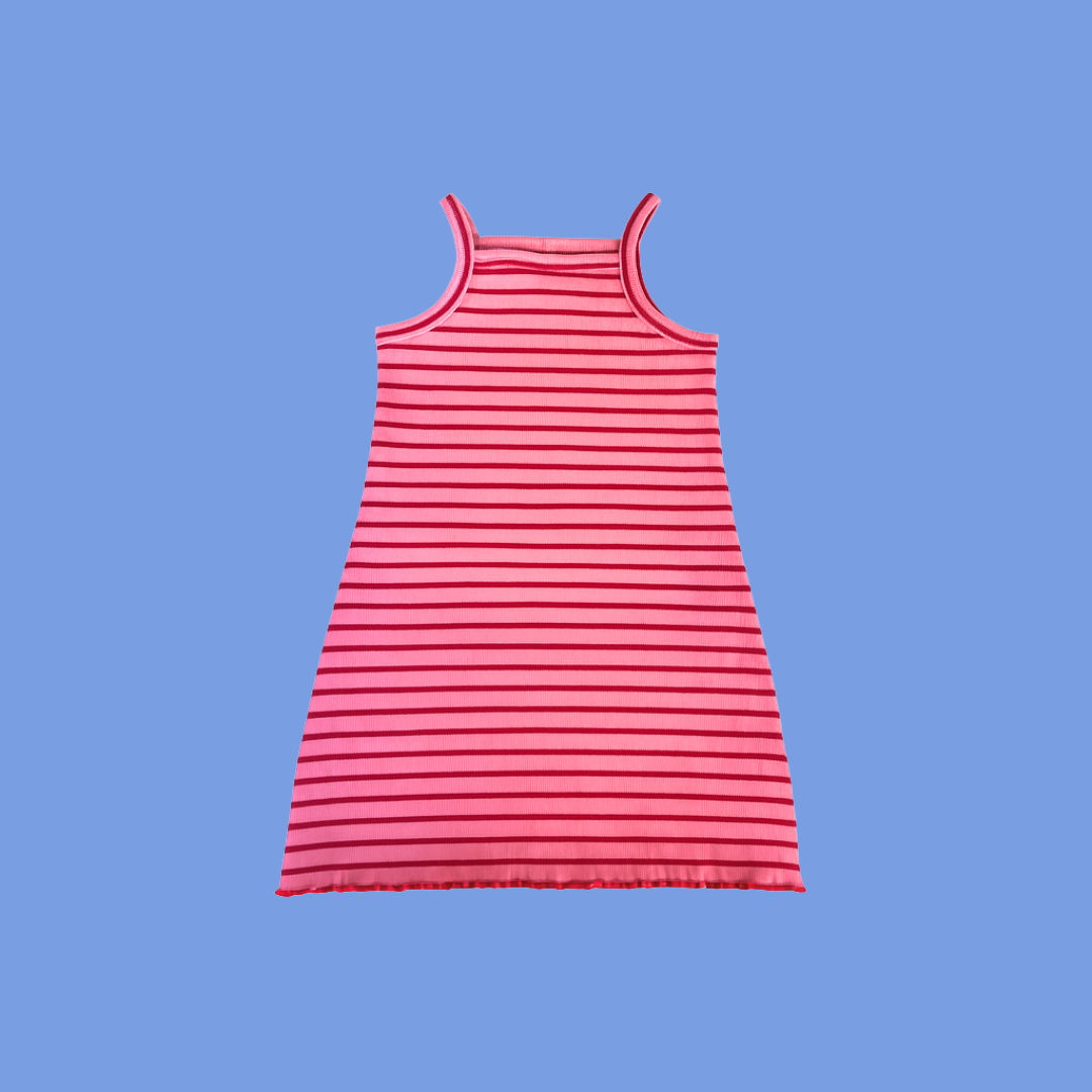 Golden Child Cosmic Ribbed Stripe Dress - Candy Stripe