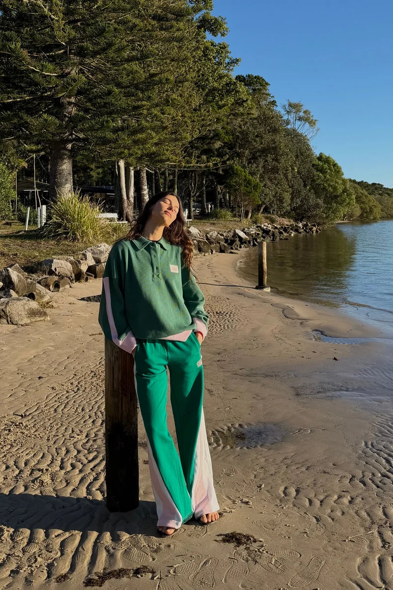 Mallorca Track Pant in Sea Green