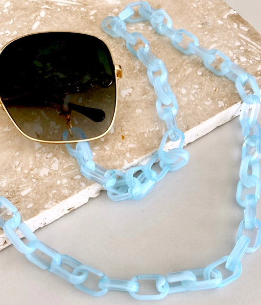Capri Sunglass Chain in Baby Blue