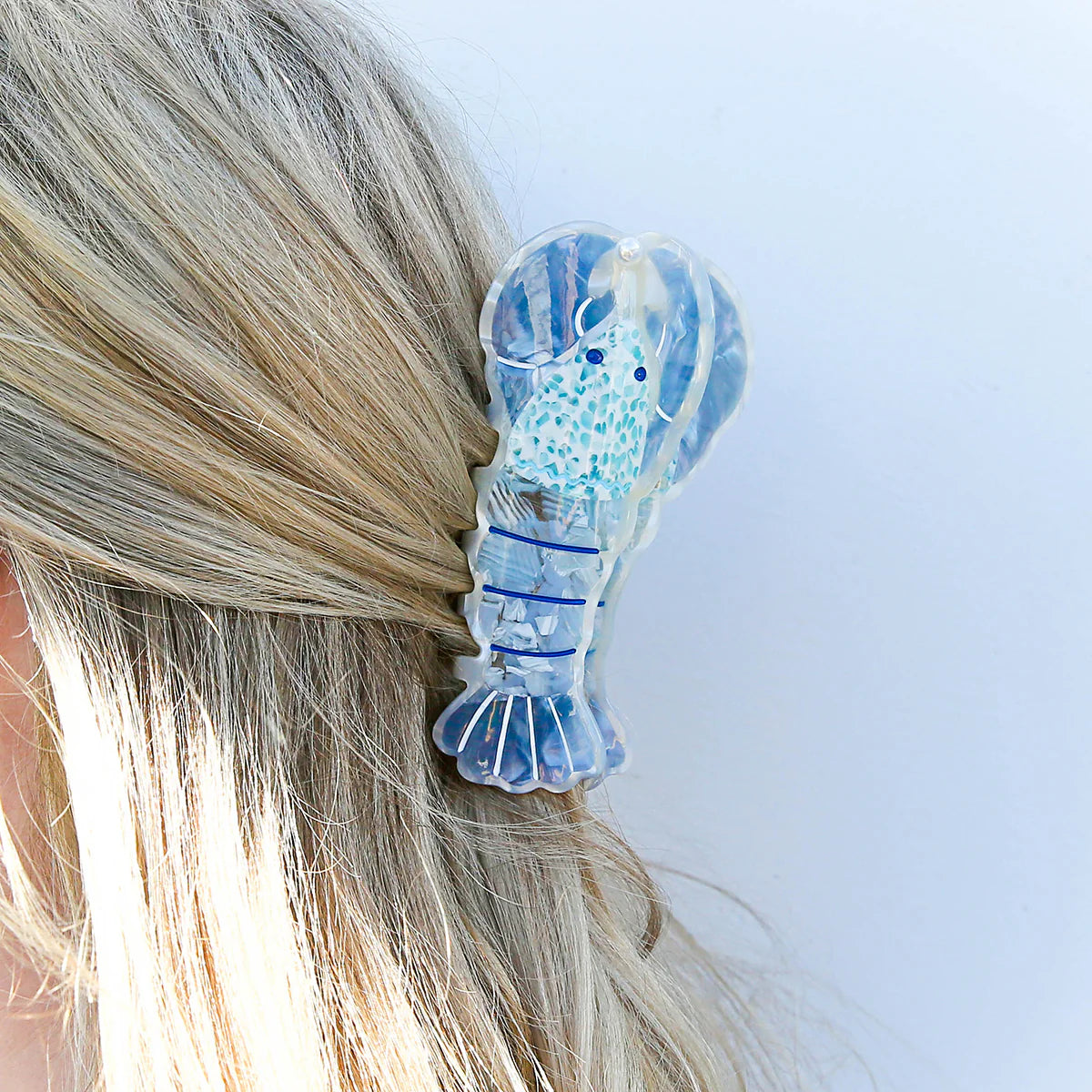 Lobster Hair Clip in Blue