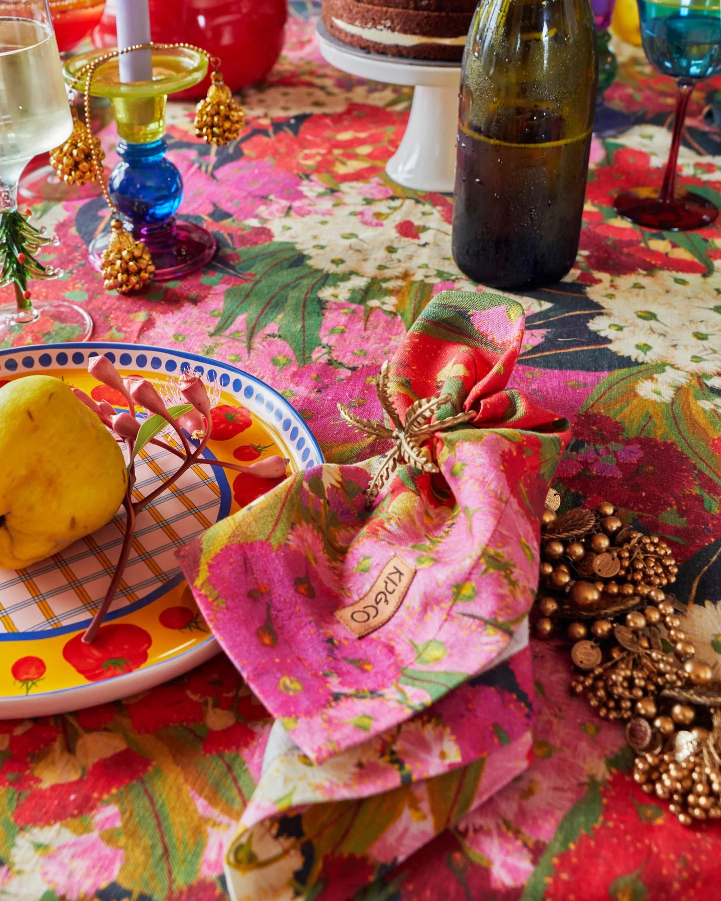 Bush Christmas Linen Napkins 4 pack Good Day Lifestyle Co.