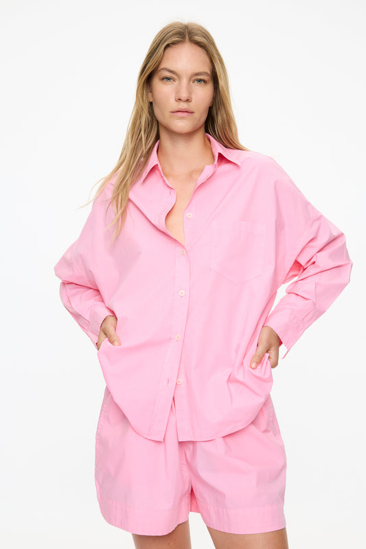 Chiara Long Sleeve Shirt in Rose Glow