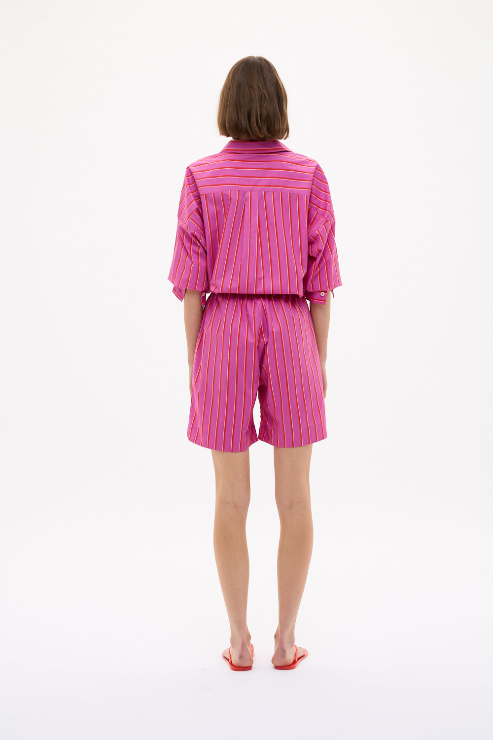 The Chiara Mid Length Shorts in Multi Stripe