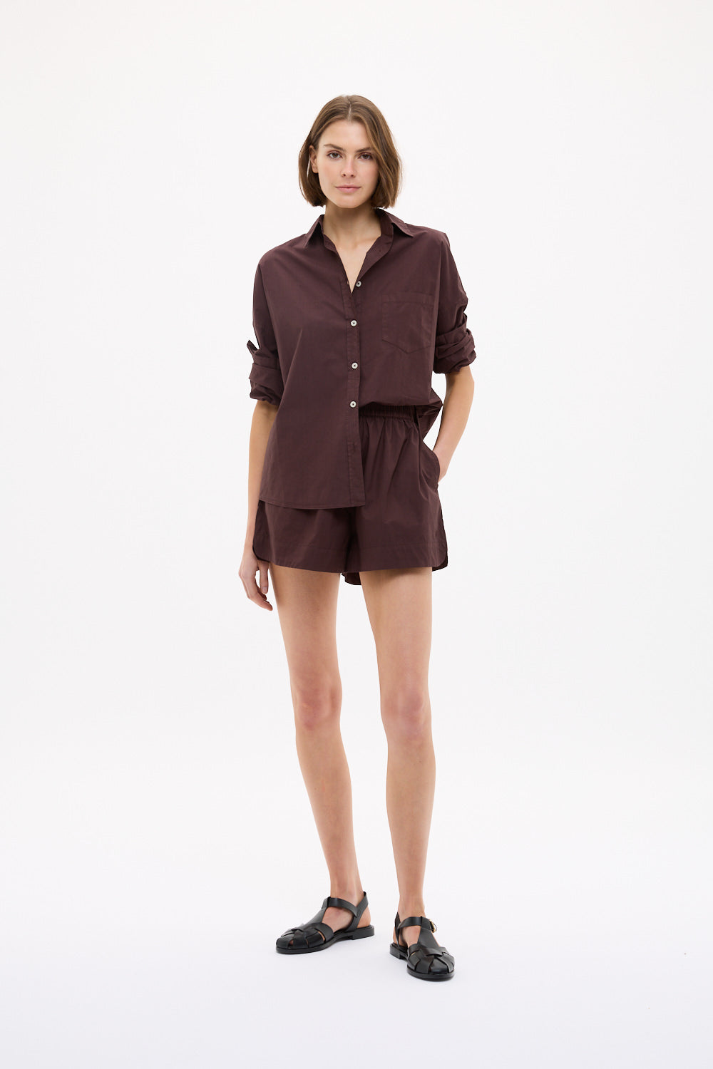 The Chiara Shorts in Chocolate