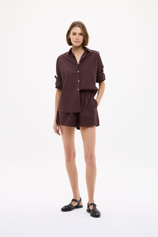 The Chiara Shorts in Chocolate