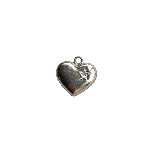 Silver Heart with Gem