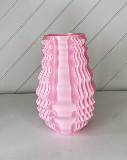 Large Art Deco Vase in Pink