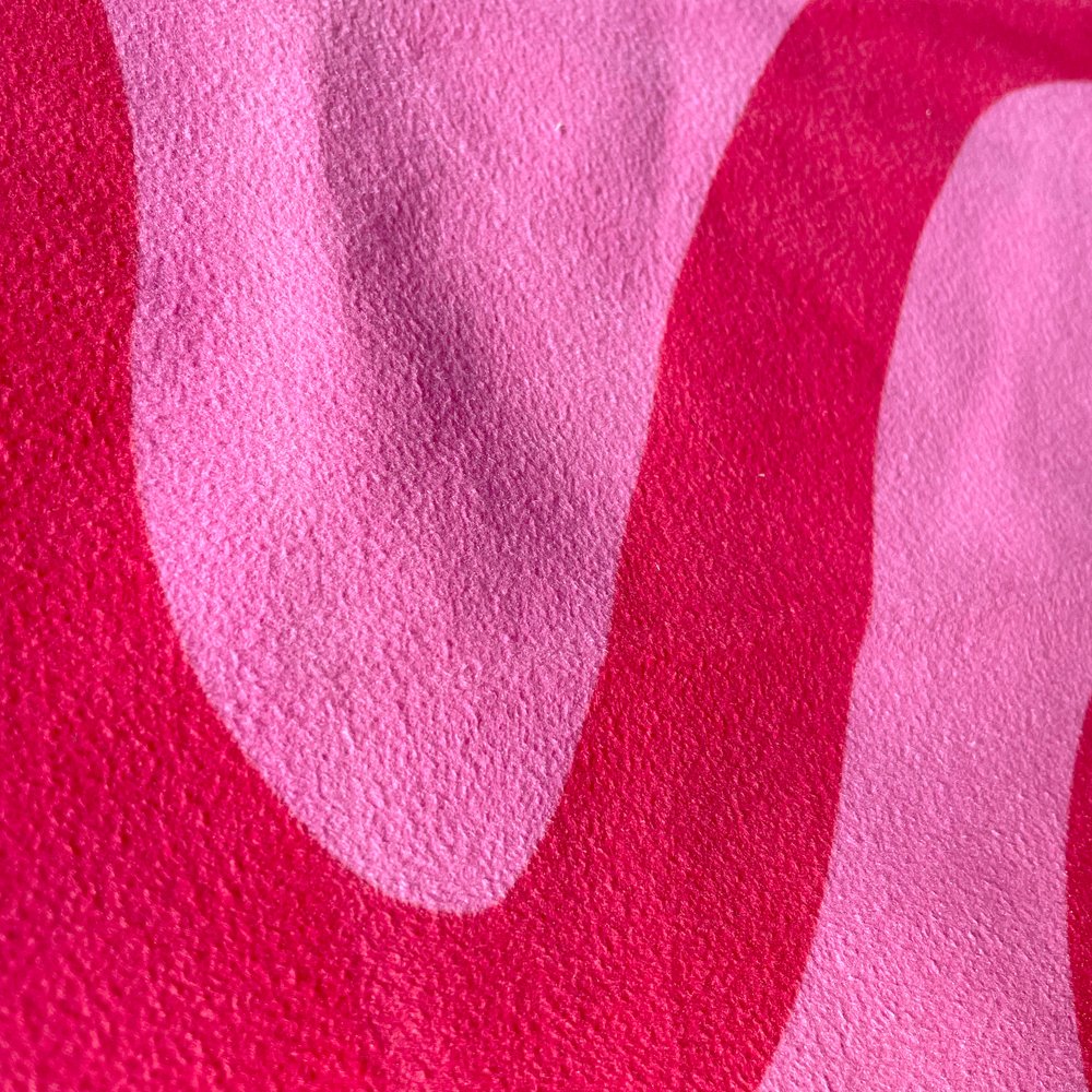 Pink & Red Squiggles Microfibre Towel