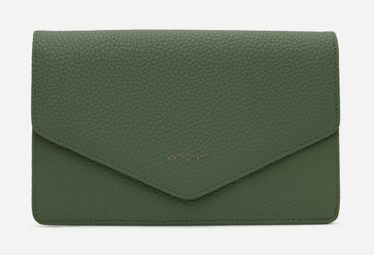 Cloe Vegan Wristlet Wallet in Herb