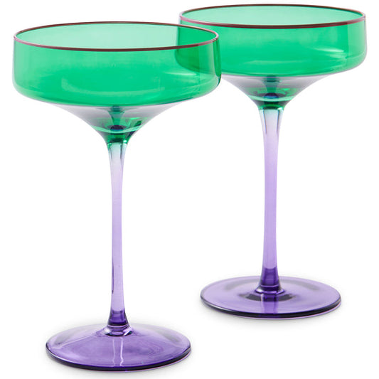 Jaded Coupe Glass 2P Set