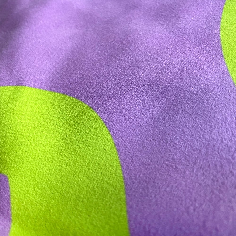 Purple & Green Squiggles Microfibre Towel
