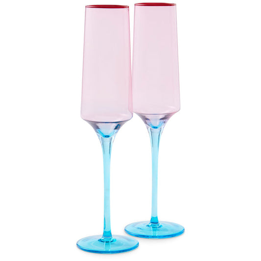 Rose With A Twist Champagne Glass 2P Set